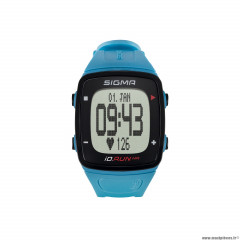 Cardio id.run hr couleur bleu 10 fonctions dont distance et vitesse gps prise de la fréquence au poignet marque Sigma