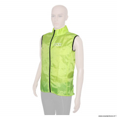 Coupe vent taille S vento sans manche couleur jaune fluo-noir