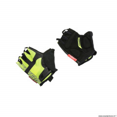 Gants vélo adulte court taille S marque Chiba pro rider couleur jaune fluo