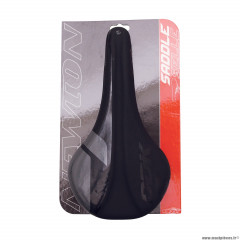 Selle vélo route-VTT royl couleur noir déco couleur noir-gris 280x145mm rail acier couleur noir marque Newton