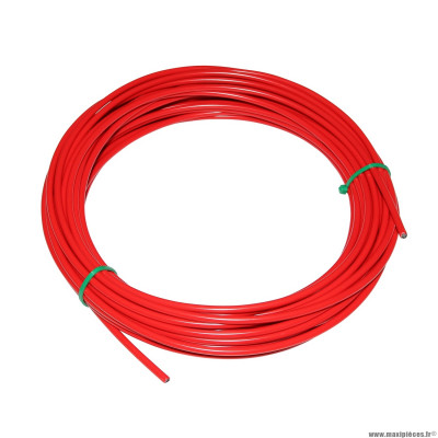 Gaine de dérailleur rouge 4mm anti-compression avec liner téflon marque Fibrax (boite de 15m)