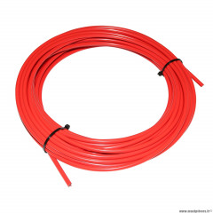 Gaine de frein rouge 5mm avec liner téflon marque Fibrax (rouleau de 15m)