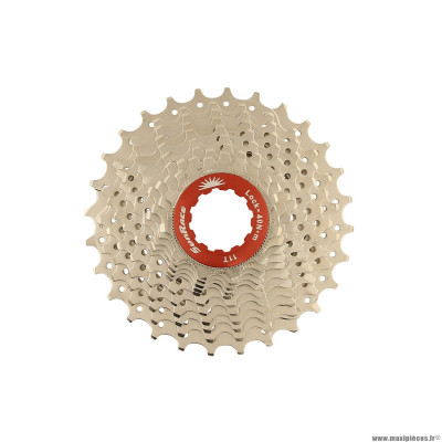 Cassette 11 vitesses 11-28 rx1 pour shimano route (niveau 105) metallic silver (11-12-13-14-15-17-19-21-23-25-28) marque Sunrace