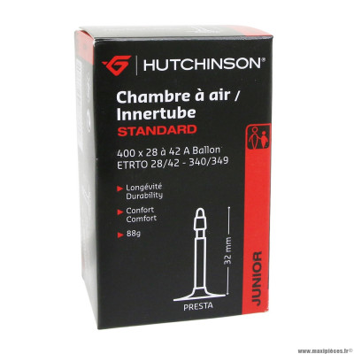 Chambre à air 400x28-42A valve presta 32mm 88g marque Hutchinson