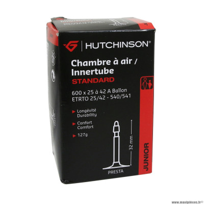 Chambre à air 600x25-42A valve presta 32mm 127g marque Hutchinson