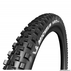 Pneu vélo VTT 27.5x2.60 marque Michelin wild am tubeless performance couleur noir (tubeless-tubetype)