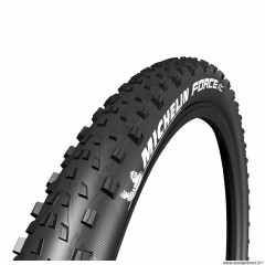 Pneu vélo VTT 29x2.25 marque Michelin force xc performance couleur noir (tubeless-tubetype)