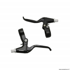 Levier de frein VTT-vtc 3 doigts alu noir pour v-brake marque Newton (vendu par 2)