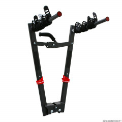 Porte vélo d'attelage inclinable pour 3 vélos avec emplacement (fixation rapide sur boule)