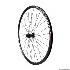 Roue vélo route 700 pulse avant disc centerlock moyeu roulement couleur noir axe 12-100mm rayons inox couleur noirs (pour pneu 23-25-28) marque Vélox