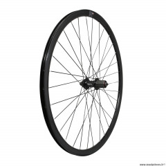 Roue vélo route-gravel 700 arrière disc centerlock moyeu bille couleur noir pour shimano cassette 11-10 vitesses blocage (pour pneu 25-28-32) marque Vélox
