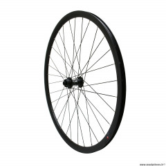 Roue vélo route-gravel 700 avant disc centerlock moyeu roulement couleur noir axe 12-100mm couleur noir (pour pneu 25-28-32) marque Vélox