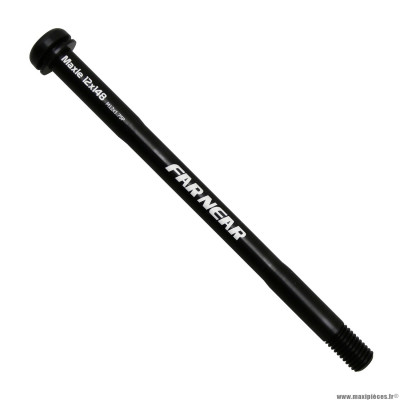 Axe de roue VTT traversant boost maxle arrière filetage 1.75mm pour 12x148 noir 38g (181mm hors butée)