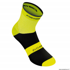 Paire de socquettes été taille 36-39 coton couleur jaune fluo antibacterien - hauteur 18cm