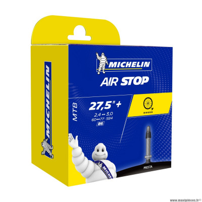 Chambre à air 27.5x 2.35-3.00 b6 valve presta 40mm (60-77x584) marque Michelin