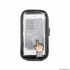 Sacoche de cadre-potence vélo pour portable - i-phone fixation à velcro gris fonce 1 litre (19x11x11cm) marque Basil