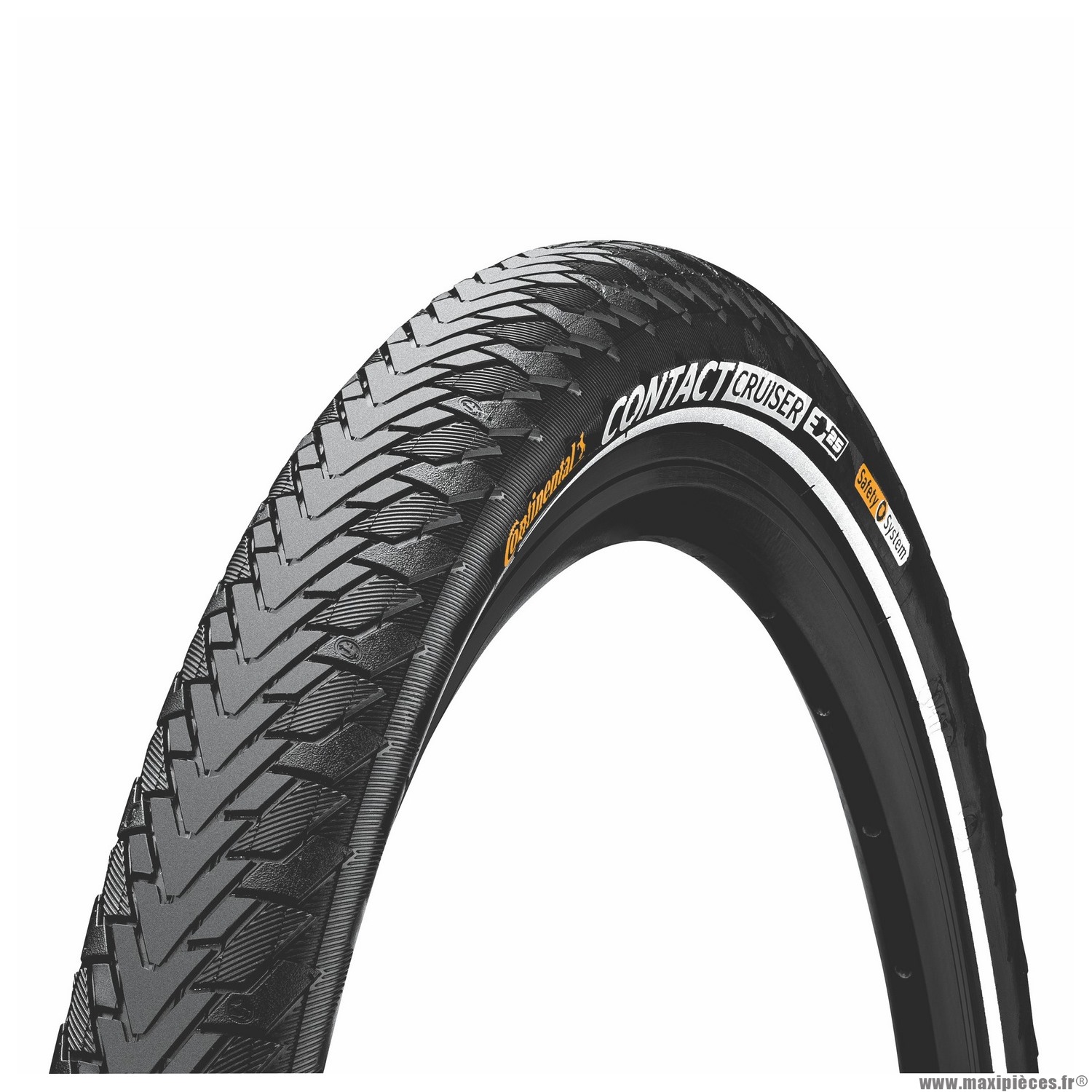 Pneu v lo city VTC VTT 700x47 marque Continental cruise contact reflex couleur noir flanc reflex