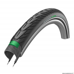 Pneu vélo city - VTC - VTT 700x38 marque Schwalbe energizer plus couleur noir (renfort flanc reflex)