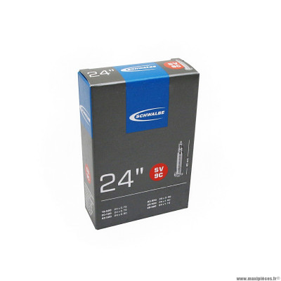 Chambre à air 24x0.75-1.10 valve presta (SV9C) marque Schwalbe