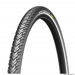 Pneu vélo VTT 26x1.85 marque Michelin protek cross couleur noir (max renfort 5mm flanc reflex)