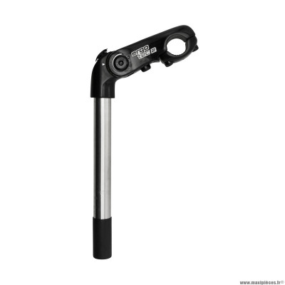 Potence city à plongeur kobra vario réglable 22.2mm pour cintre 25.4mm taille L 90mm noir (plongeur 230mm) marque Ergotec