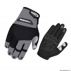Gants pour vélo VTT adulte long taille XL marque GES racing couleur noir-gris