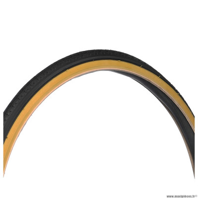 Pneu vélo city 650x35B marque Deli Tire S-172 couleur noir-brun (renfort anti-crevaison 2.5mm)