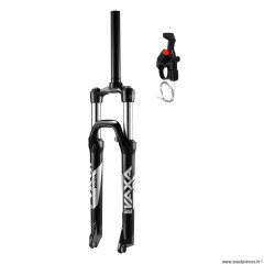 Fourche pour vélo VTT 29 pouces vaxa 28 couleur noir réglable-blocable au guidon deb. 100mm pivot lisse 295mm 1p 1-8 - 28,6 extérieur pour disc marque Zoom