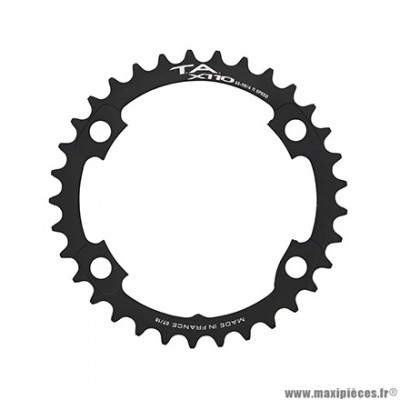 Plateau vélo route 4 branches 38 dents intérieur x110 type shimano tiagra 4700-105 5800+r7000-ultegra 6800+r8000-dura ace 9000+9100 noir 11 vitesses marque Spécialités TA