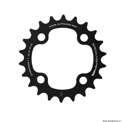 Plateau vélo VTT 4 branches double-triple 36 dents diamètre 104 extérieur chinook noir alu pour shimano - - race face - fsa 9-10-11 vitesses (compatible milieu en triple Plateau vélo) marque Spécialités TA