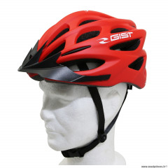 Casque vélo adulte taille 56-62 marque Gist e-bike faster urban couleur rouge mat in-mold réglage molette 240g