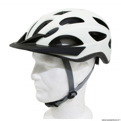 Casque vélo ville adulte taille 52-59 marque Polisport villego couleur crème system quick lock avec lumière intégrée