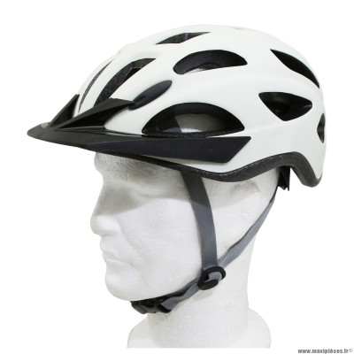 Casque vélo ville adulte taille 58-61 marque Polisport villego couleur crème system quick lock avec lumière intégrée