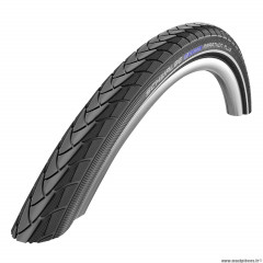 Pneu vélo route 700x25 marque Schwalbe marathon plus couleur noir (renfort flanc reflex)