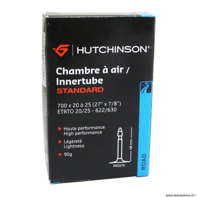 Chambre à air 700x20-25 valve presta 48mm 90g marque Hutchinson