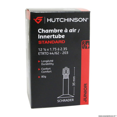 Chambre à air 12 1-2x1.75 valve standard 35mm 80g marque Hutchinson