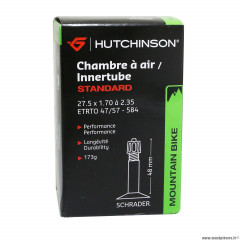 Chambre à air 27.5x1.70-2.35 valve standard 48mm 173g marque Hutchinson