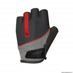 Gants vélo adulte court taille M marque Chiba streamliner couleur noir deco rouge