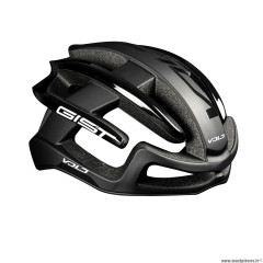 Casque vélo adulte taille 52-56 marque Gist route volo couleur noir mat-noir brillant full in-mold réglage molette 210g