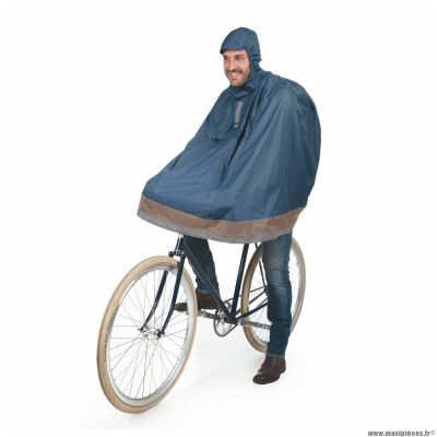 Poncho vélo pour adulte taille S-M marque Tucano garibaldina plus avec capuche et housse transport couleur bleu