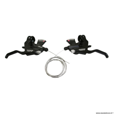 Levier pour VTT altus m310 3x8 vitesses couleur noir pour v-brake marque Shimano (vendu par 2)