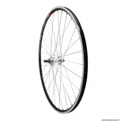 Roue vélo route 700 élan arrière cfx couleur noire moyeu aluminium rl 7-6 vitesses 32 trous marque Vélox