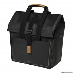 Sacoche arrière vélo latérale urban dry shopper couleur noir droit-gauche waterproof 20 litres (32x15x37cm) marque Basil