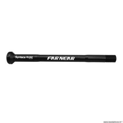 Axe de roue route traversant arrière filetage 1.0mm pour 12x142 noir 38g (165mm hors butée)