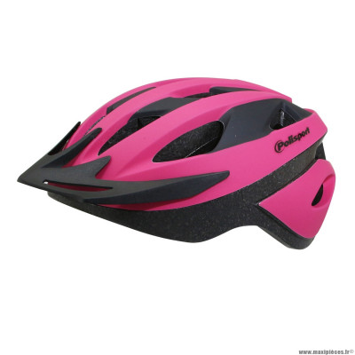 Casque vélo route-vtt taille 54-58 marque Polisport sport ride couleur rose avec visière et system easy dial