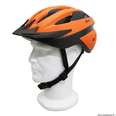 Casque vélo route-vtt taille 54-58 marque Polisport sport ride couleur orange avec visière et system easy dial