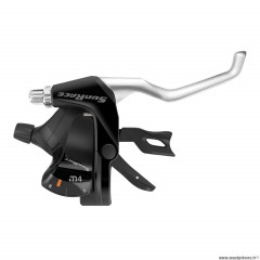 Levier pour VTT stm400 7x3 vitesses couleur noir-argent pour frein v-brake pour marque Shimano marque Sunrace (vendu par 2)