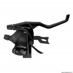 Levier pour VTT stm500 8x3 vitesses couleur noir pour frein v-brake pour Shimano marque Sunrace (vendu par 2)