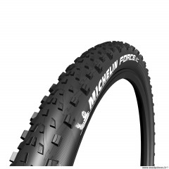 Pneu vélo VTT 27.5x2.25 marque Michelin force xc performance couleur noir (tubeless-tubetype)