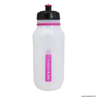 Bidon vissable 600ml marque newton two incolore déco rose